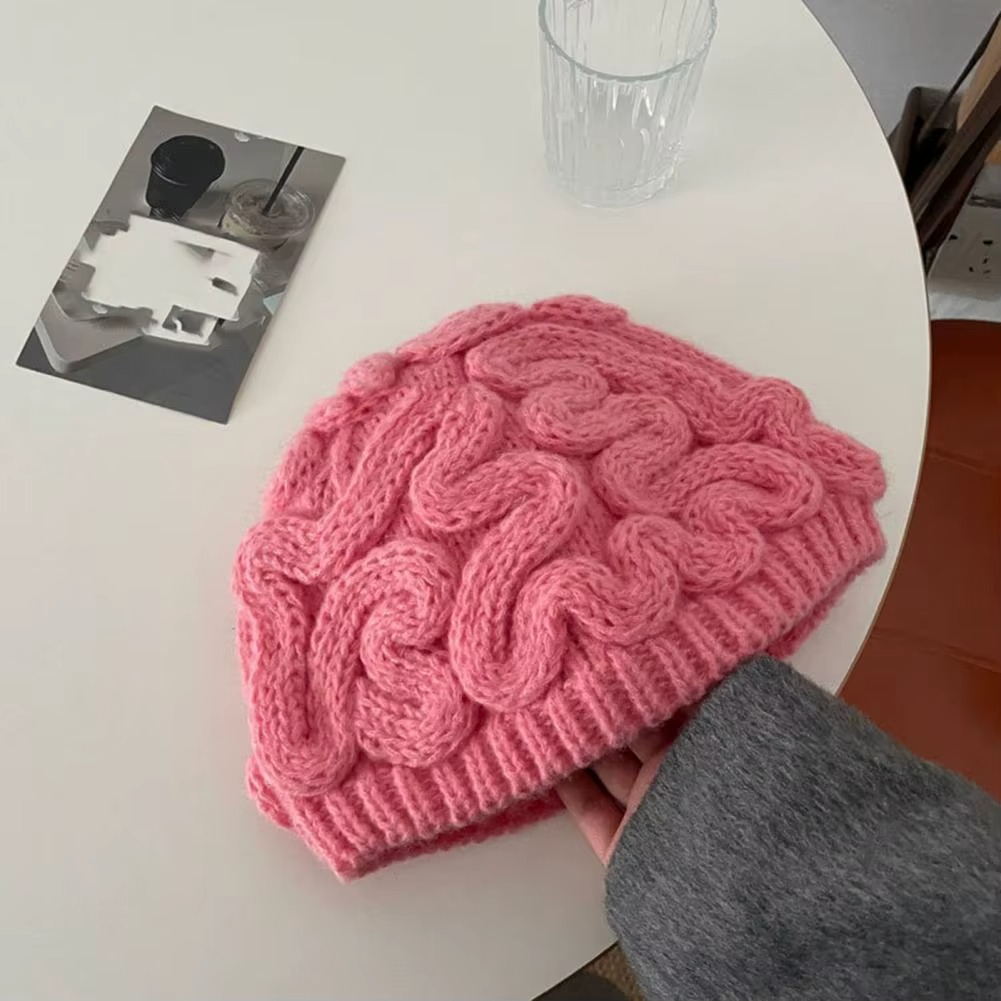 Skanto | Too Much IQ Strikket Hjerne Beanie