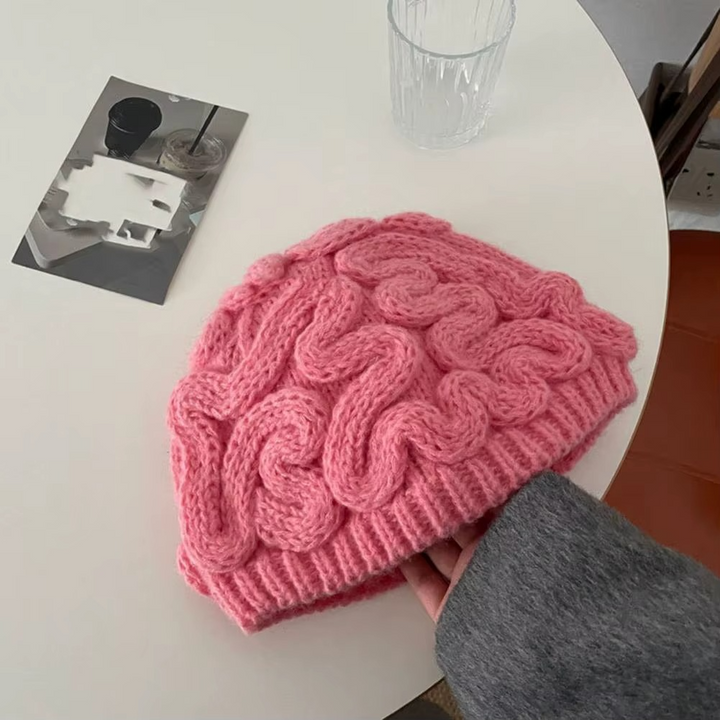 Skanto | Too Much IQ Strikket Hjerne Beanie