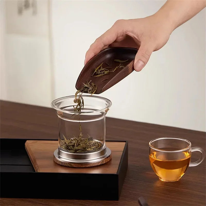 Auréa Glass Teapot – Luksus Infuser med Trehåndtak | Skanto