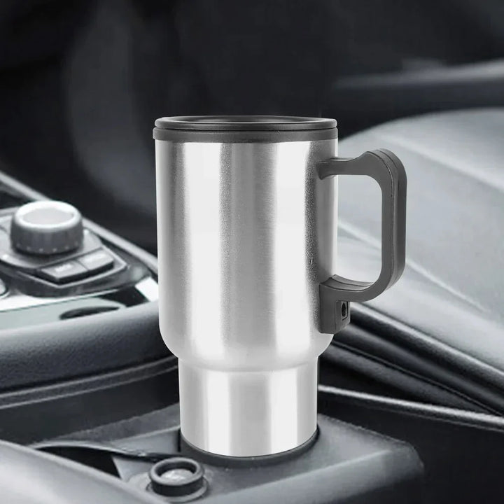 Skanto | 12V Elektrisk varmtvannskjele for bil - 450ml rustfritt stål termokopp for vann, kaffe, melk - Reiser & Camping