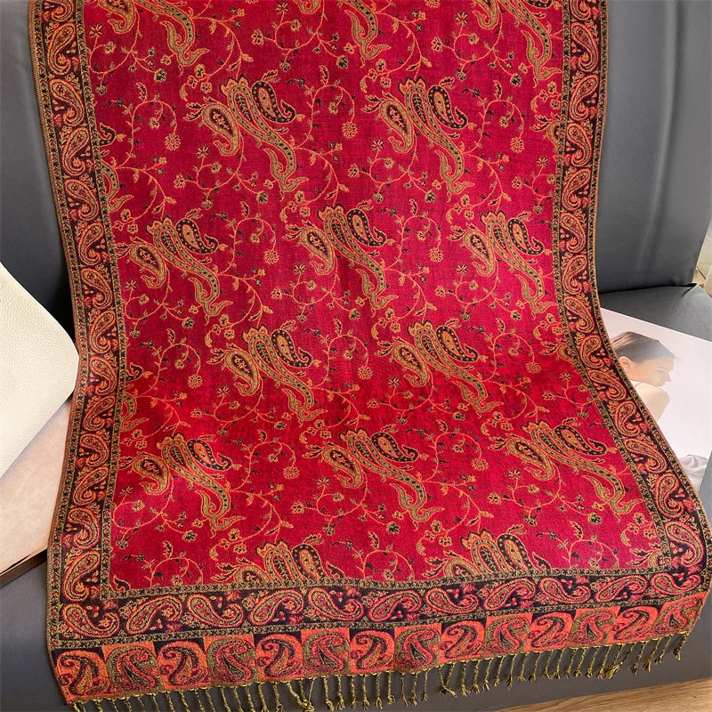 Skanto | Élégancea | Dame skjerf | Cashmere følelse | 70 × 190 cm | Luksus trykk & varm