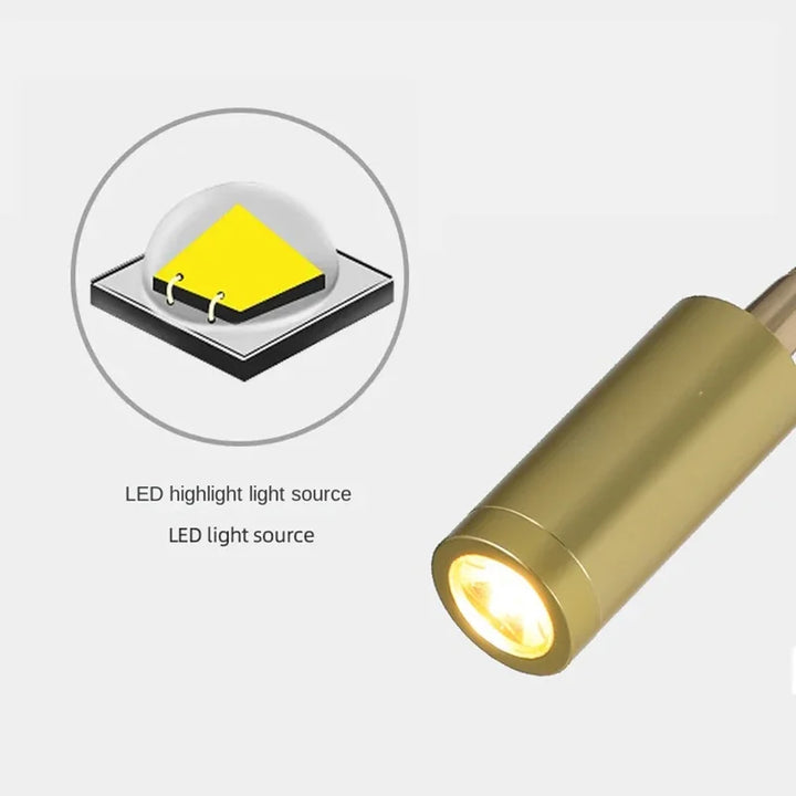 Skanto | Allsidig LED Vegglampe: Moderne, Fleksibel, Perfekt for Lesing i Sengen
