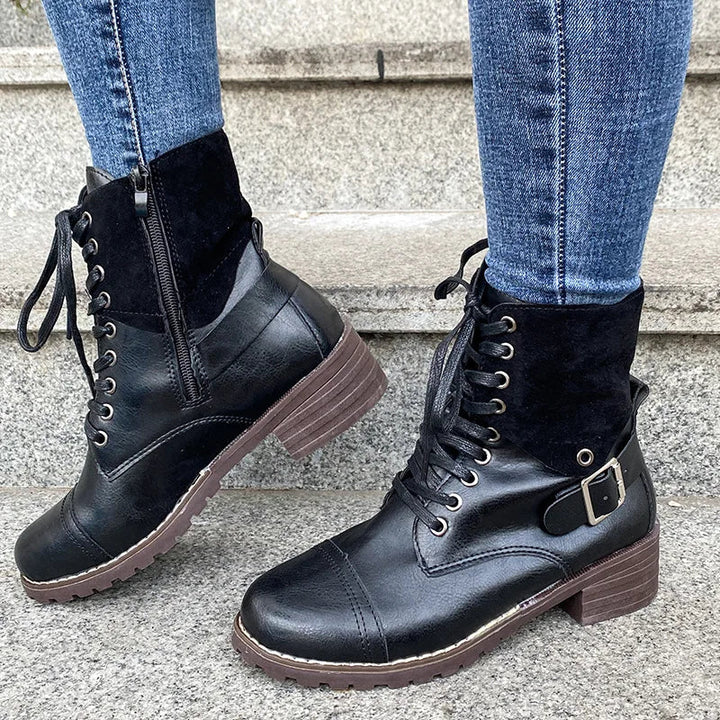 Amalthea Vintage Ankellær støvler