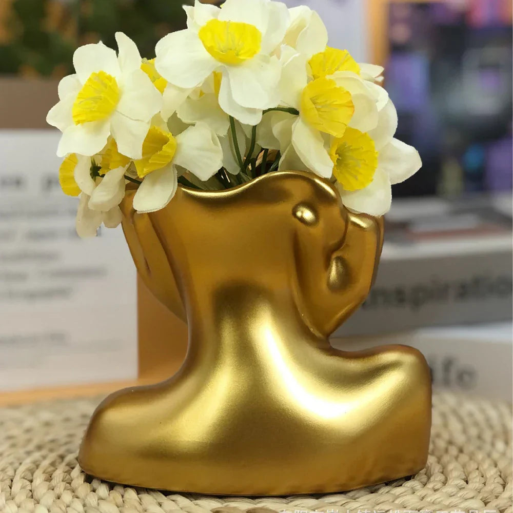Gledelig Lucky Flower Pot Skulptur | Skanto