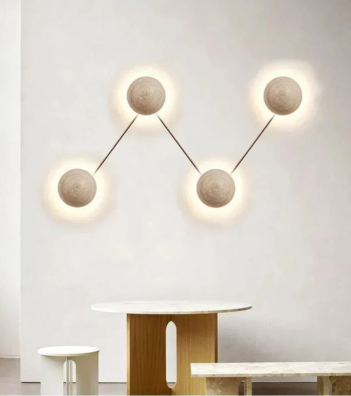 Skanto | MarbleGlow - Halvrund Steinv lampe