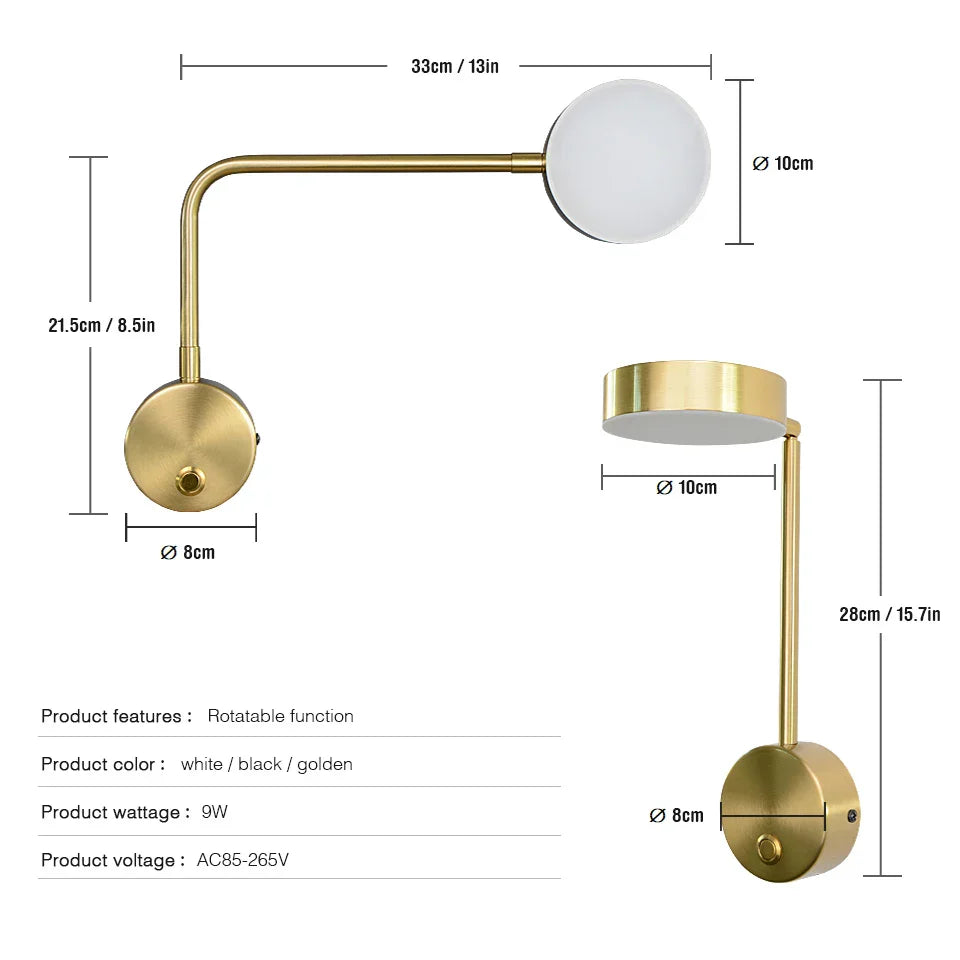 NordicGlow - Justerbar LED Vegglampe for Moderne Interiør Skanto