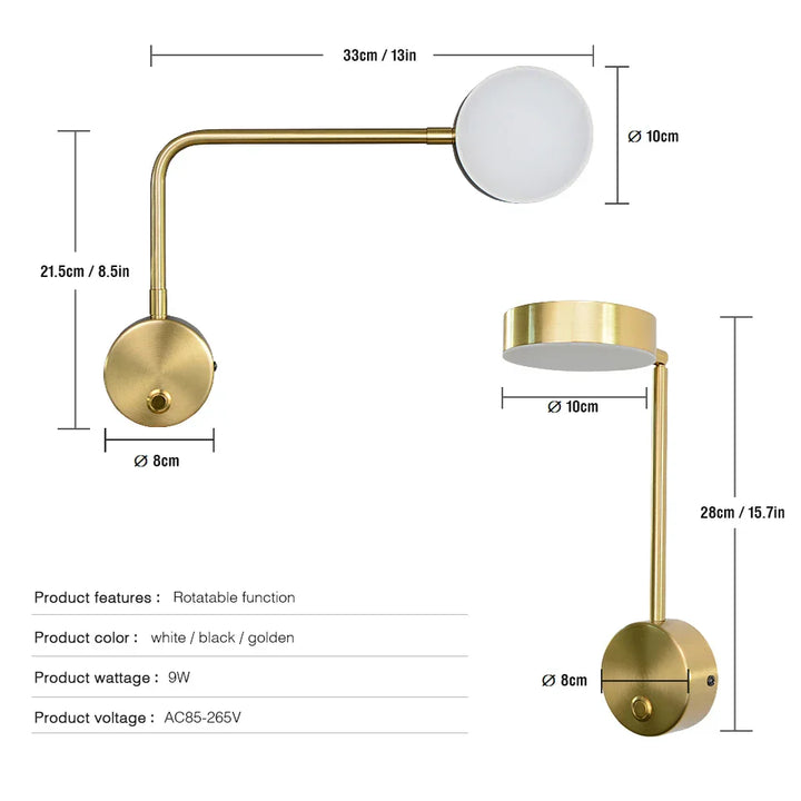 NordicGlow - Justerbar LED Vegglampe for Moderne Interiør Skanto