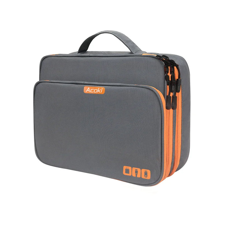 Skanto | Elektronik Organizer TECHNIVO LayerPro | 3-lags Kabelveske | Vanntett & Stort volum | For iPad, ladere & tilbehør