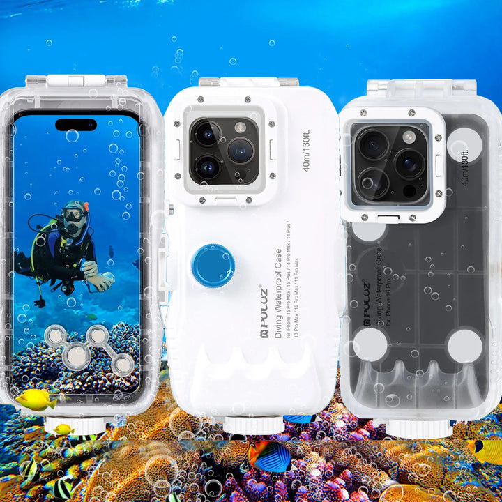 Wasserdichte Taucherhülle for iPhone med 40 m beskyttelse og touch-styring – AquaShield