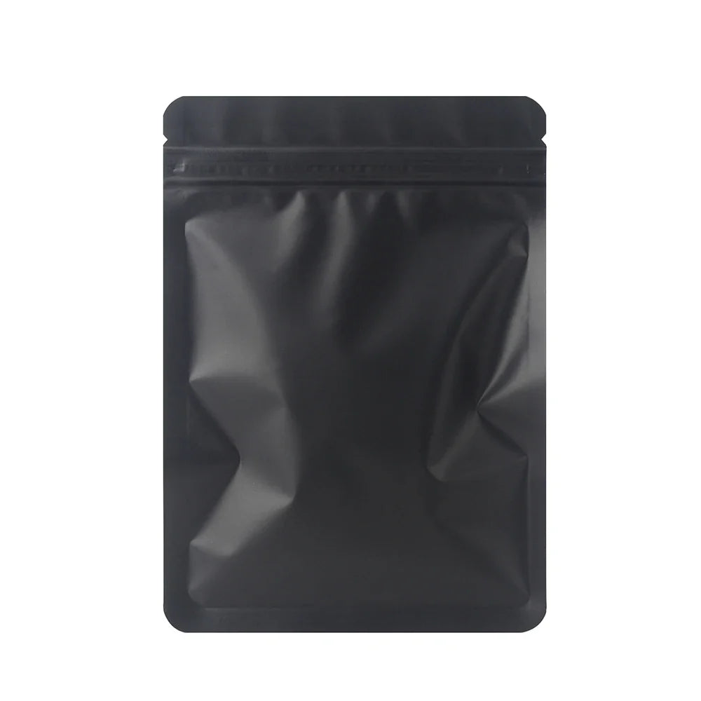 Skanto | 100PCS Dobbeltsidige Frosted Mylar Poser - Flat Bunn, Vanntett, Varmeforseglede Aluminiumsfolie Glidelåsposer