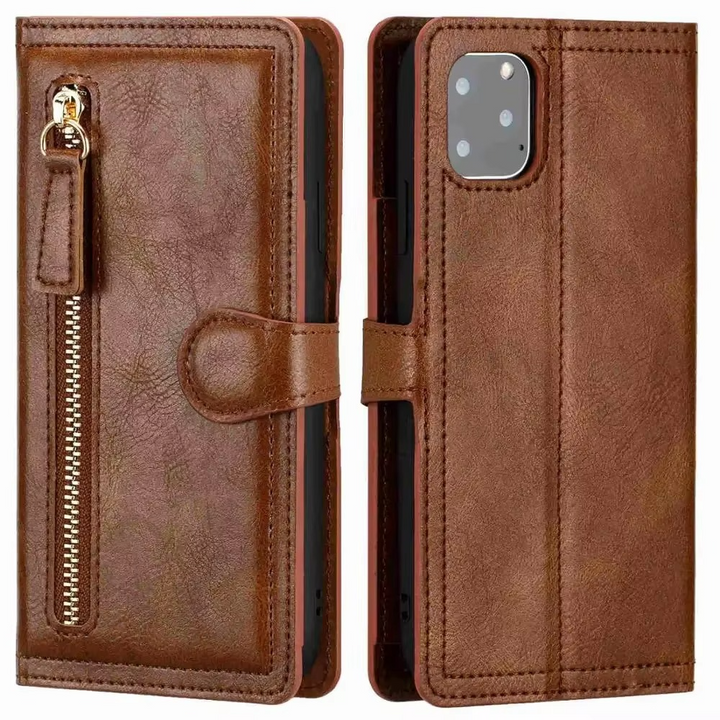 Skanto | Premium Lær iPhone Flip Lommebok & Stativdeksel