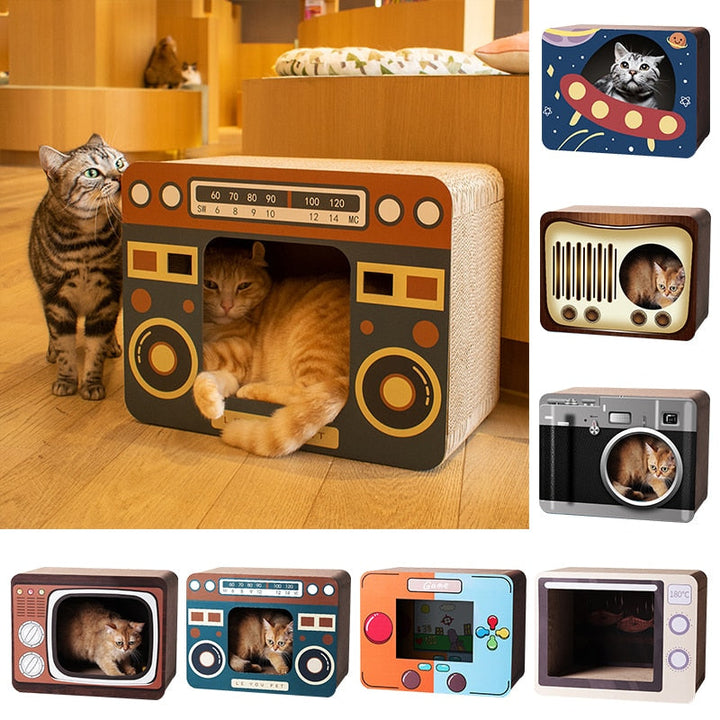 DIY Vintage Cat Scratching Board Bed | Skanto
