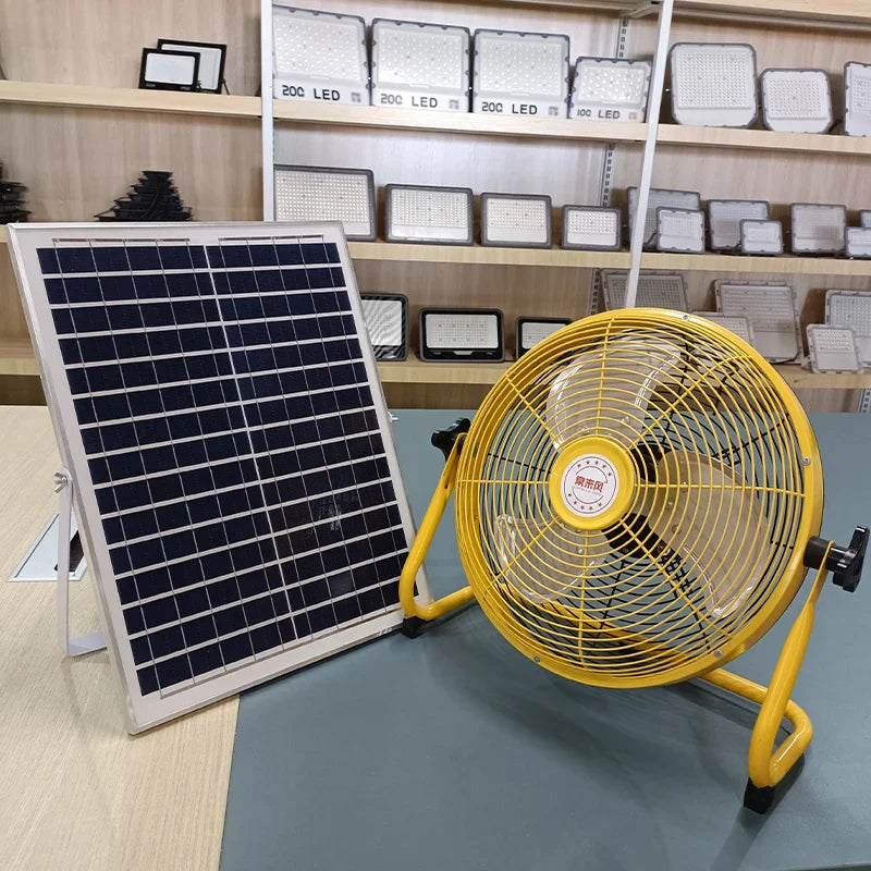 214-tommers bærbar oppladbar bordvifte – sol- og AC-drevet dualinngang for hjem, camping og fiske | Skanto