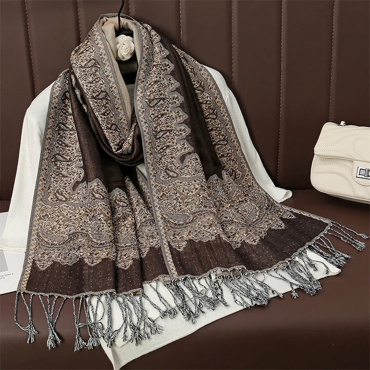 Skanto | Élégancea | Dame skjerf | Cashmere følelse | 70 × 190 cm | Luksus trykk & varm