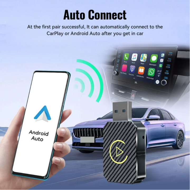 Skanto | 2 i 1 USB Mini Trådløs CarPlay