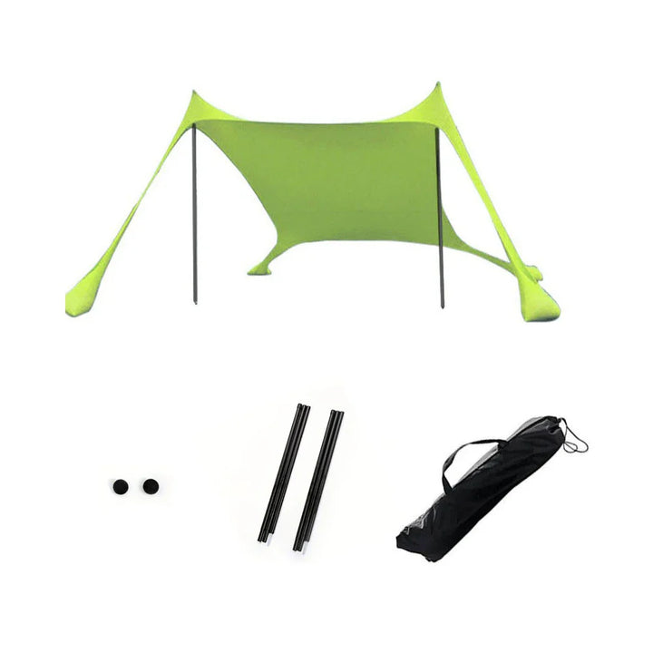 Skanto | Solaviva Strandtelt med UV-beskyttelse UPF50+ | Vindbestandig & Vanntett | For 3–4 personer | 200×200×170 cm