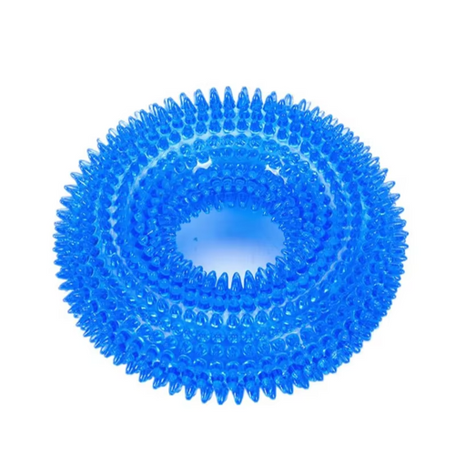 Skanto | Holdbar Interaktivt Squeaky Hundetreningsring - TPR Gummi Tannrensere