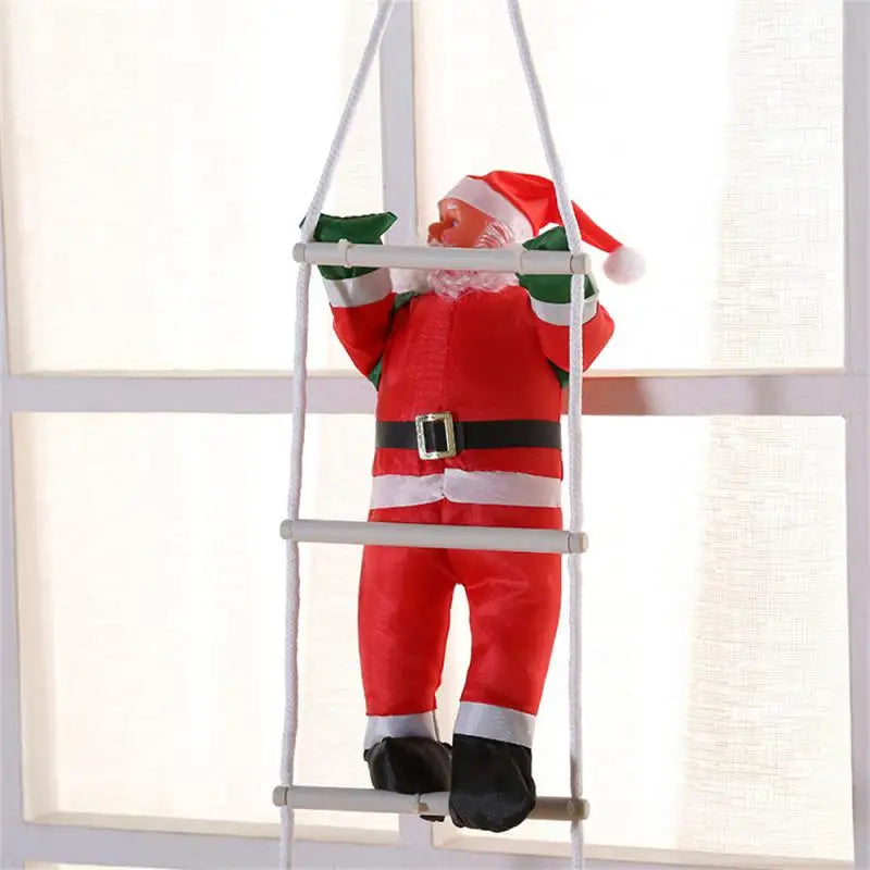Klatrende julenisse dekorativ figur for hanging – Festlig vindusdekorasjon til jul, hengende juledekorasjon til stue og vinduer | Skanto