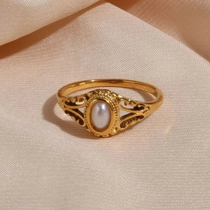 Skanto | 18k vintage inspirert perle ring