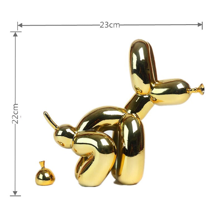 Skanto | Balloondog Skulptur, Ballongkunst Statues, Mini Samleobjekt, Hjemmedekor, Harpiksfigur, Skrivebordsaccessoirer, Romdekorasjon