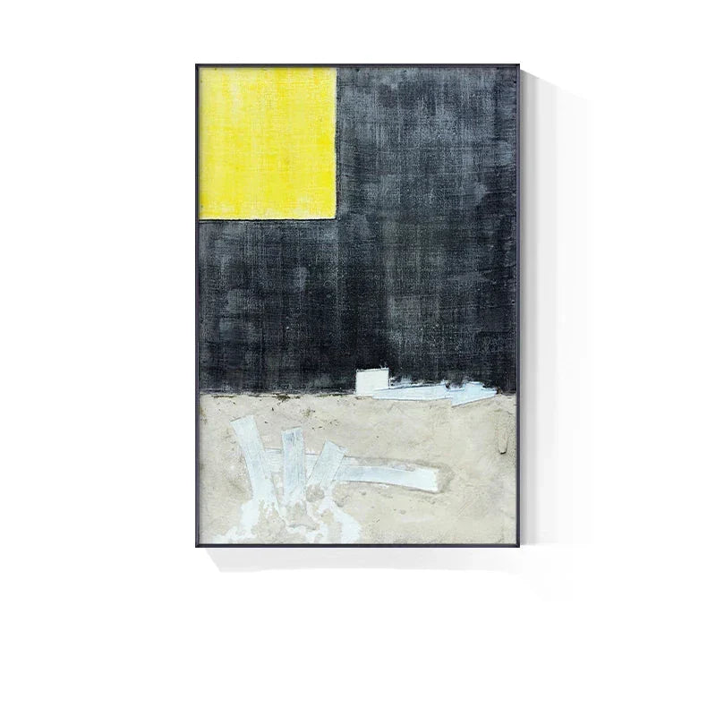 Blå-grå industri abstrakt veggkunst fine kunst lerrettrykk moderne kunst for moderne stue spisestue hjemme-kontor foyer kunst dekor | Skanto
