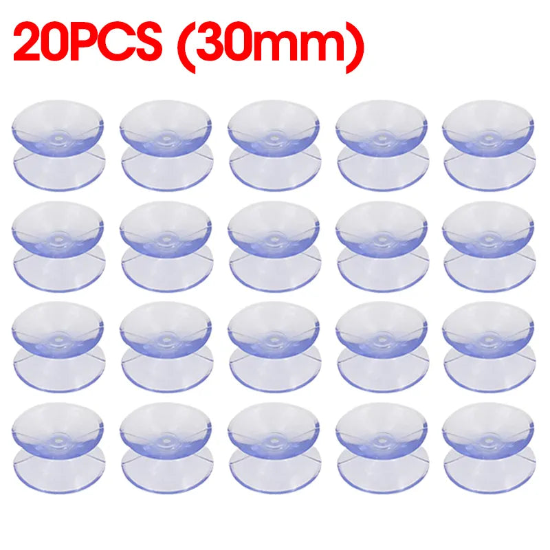 Skanto | 5/20PCS Dobbelt-sidede plast sugekopper - Rutsjesikre klare vakuumsugere for glass, bilvinduer, bordplater, DIY såpeholder
