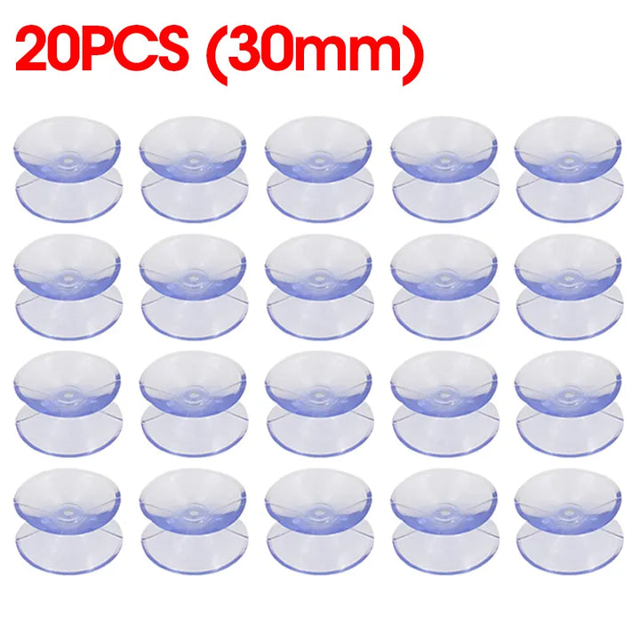 Skanto | 5/20PCS Dobbelt-sidede plast sugekopper - Rutsjesikre klare vakuumsugere for glass, bilvinduer, bordplater, DIY såpeholder