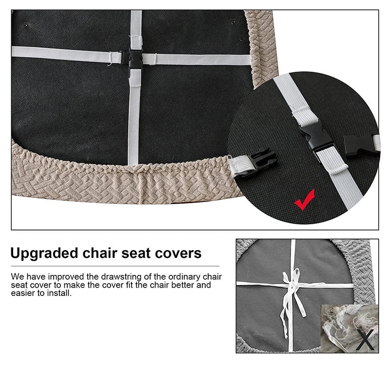 Norvo | CasaLino | Vanntette Stolsete Dekker | Elastisk & Vaskbar | Rutete Design | 4 Varianter | For Kjøkken & Spiseplass