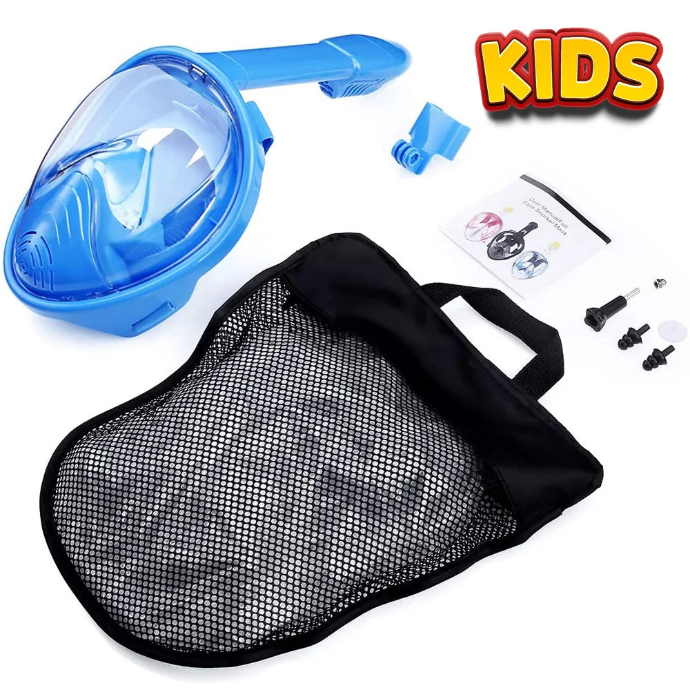 Skanto | Helgesikt snorkelmaske med kamerafeste - Vidvinkel, anti-dugg, anti-lekk dykk- og snorkelmaske for voksne og barn
