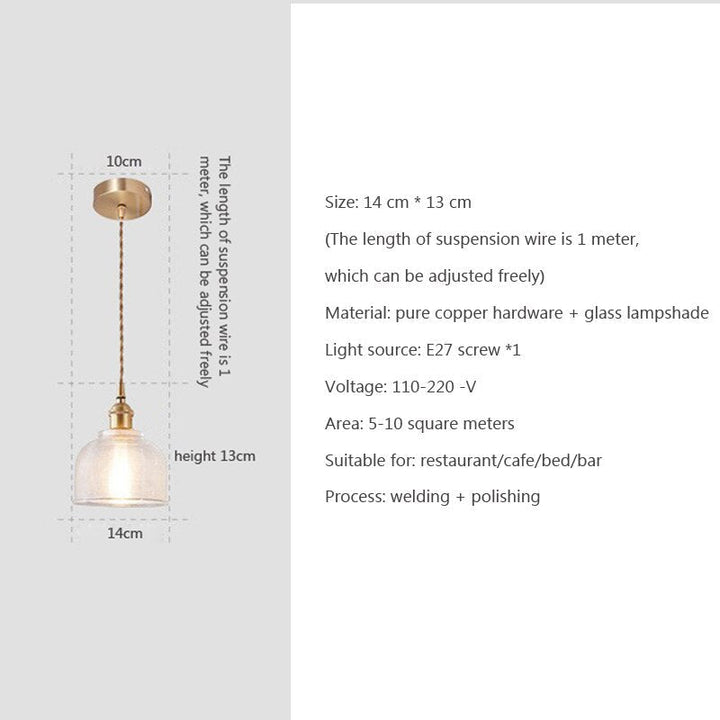 Skanto | Nordisk Brilliance Gjennomsiktig Glass Pendellampe