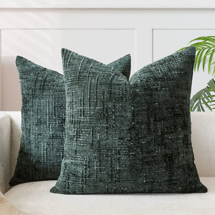 Chenille Sofa putevar – Myk ensfarget design | Elegant dekorasjon for stue & soverom | Skanto