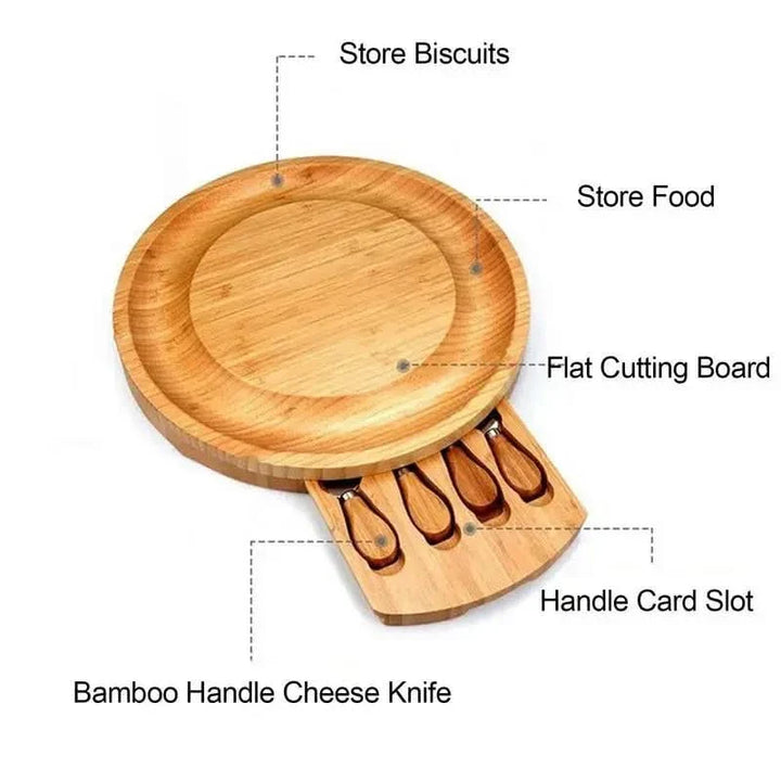 Skanto | CheeseMate – Rund Bambus Ostebrett
