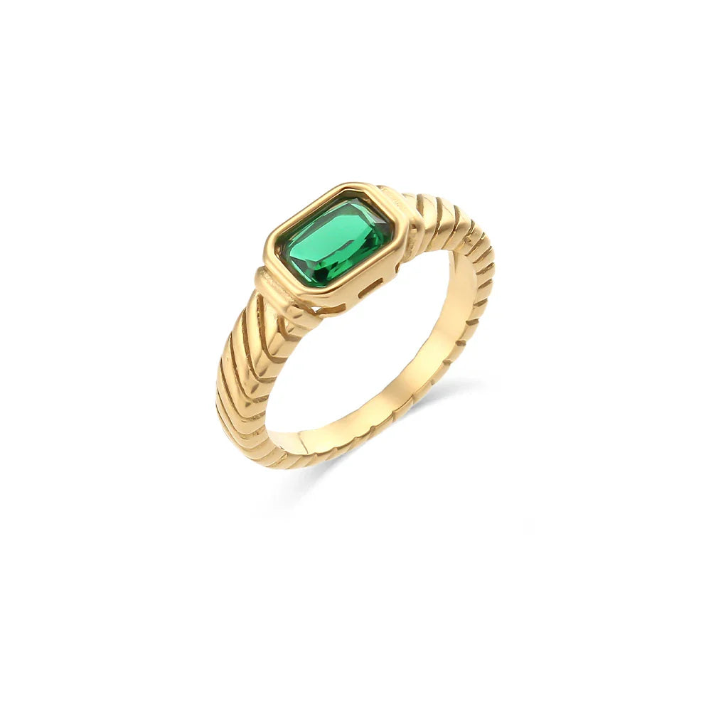 Skanto | Krysstrimmlet Baguette Diamantring