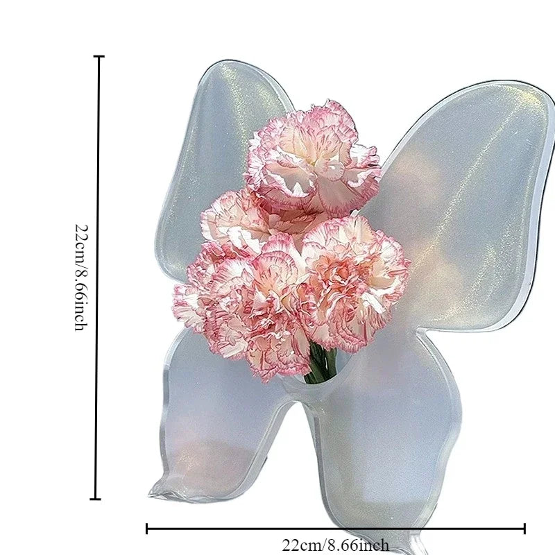 Kunstnerisk sommerfugl klar Skantoomstervase | Skanto