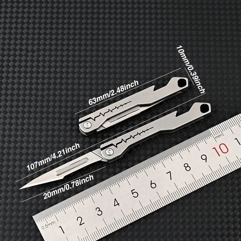 Titanium All-Purpose Foldable Sharp Cutter Knife | Skanto