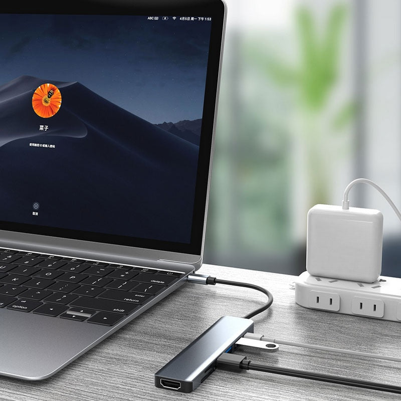 Norvo | Thunderbolt 3 USB-C Hub med HDMI, PD, SD/TF for MacBook Air M1 og iPad Pro