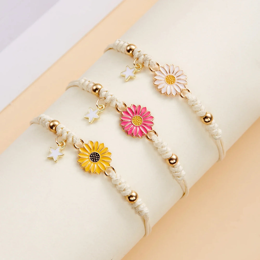 Skanto | Fléttet Feminin Blomster Stjerne Armbånd