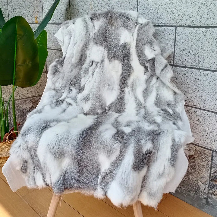 Skanto | Imitert Kaninulf | Myk & Naturlig | 100x50 cm | Håndlaget