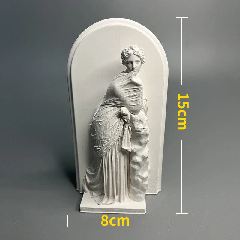 Skanto | Nordisk INS Stil Karakter Gips Statue DIY Malt Skisse Fotografi Rekvisitter Bord Dekorasjoner Hjem Kunst Gips Dekorasjon