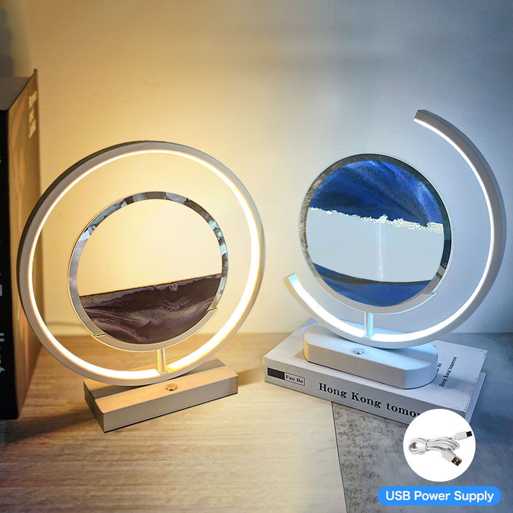 Skanto | 3D LED Flytende Sand Kunst Bordlampe