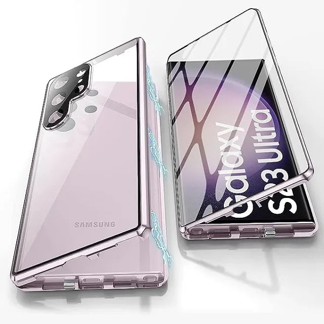 Norvo | Metall Aluminiumlegering 360-deksel med sikkerhetslukking for Samsung Galaxy S24-S23 Serie