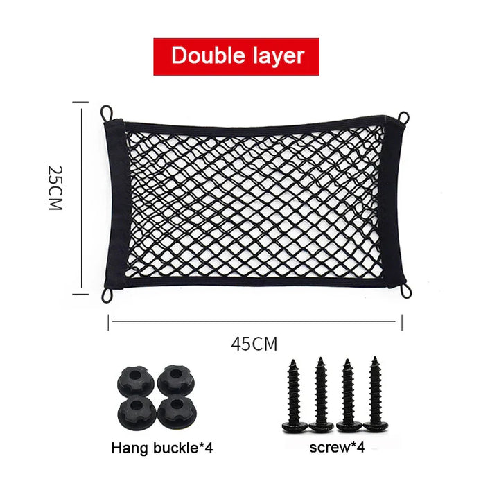 Skanto | Stretchable Mesh Cargo Net Biloppbevaringsorganisert Lomme