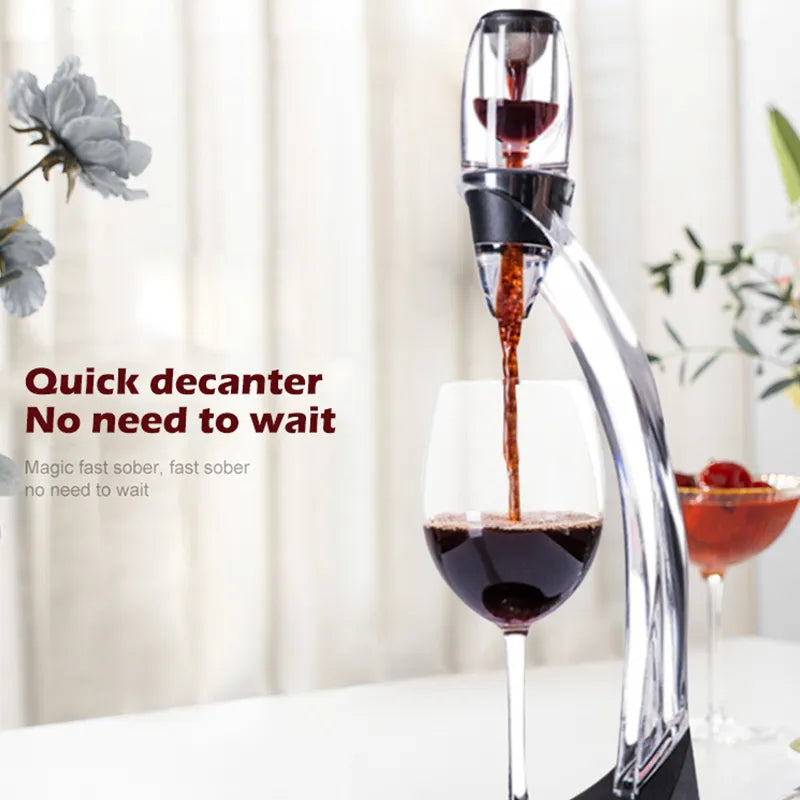 Skanto | VinaLuxe Vinluftingsapparat med filter | Umiddelbar full aroma | Mykere tanniner | Moderne design
