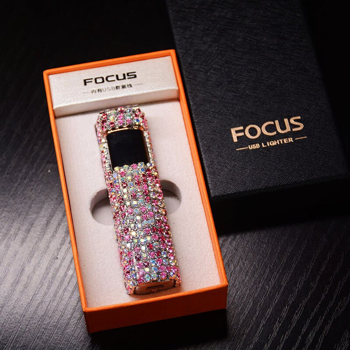 Skanto | Sparkle Stone Rhinestone Oppladbart Bærbart Lighter