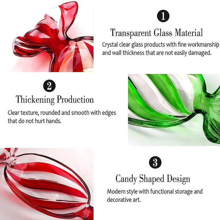Candy-formet glass snacktallerken | Skanto