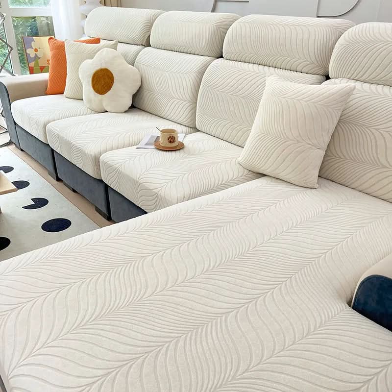 Skanto | PlushSecure - Elegant Jacquard Sofa Cover for Non-Slip Comfort