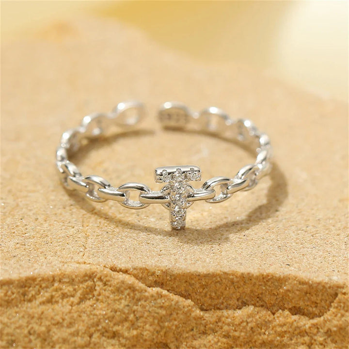 Skanto | Delikat Diamant Bokstav Initial Ring