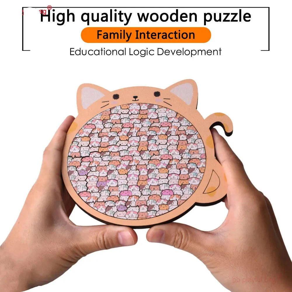 Skanto | Wooden Cat Craze Trekunst Puslespill