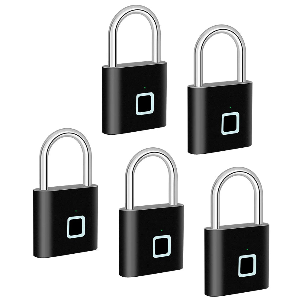 Frendorf | Smart Fingeravtrykk HengeLås med USB-lading og vanntett design – Titan
