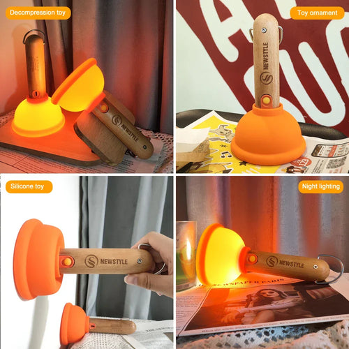 Plunger Style Stress Relief LED Nattlampe | Skanto